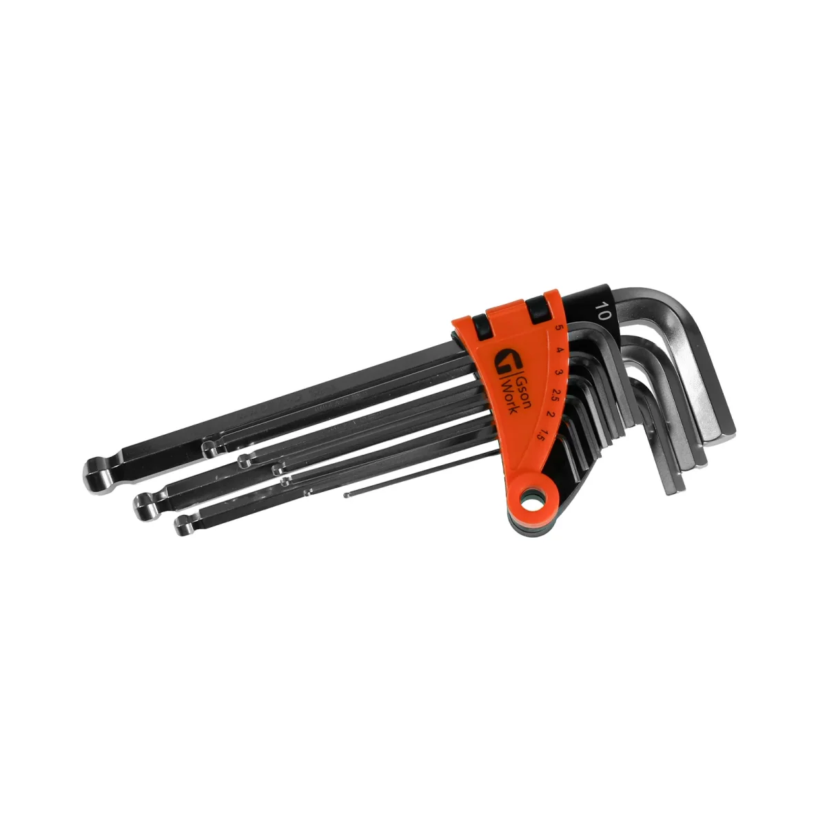 Insexnyckelsats Kulled 9 delar 1.5–10 mm