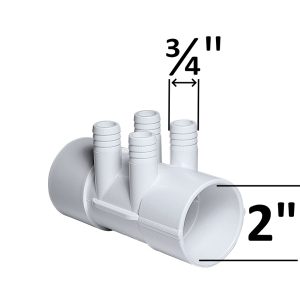Fördelare 2″ 4P F/F PVC