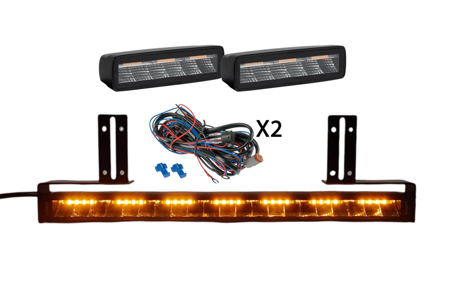 led ramp 20″ 105W med blixtljus paket med backljus - Bild 2